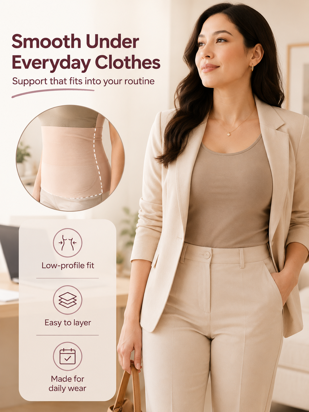 BelleVie RestoreWrap™ Three-Panel Adjustable Cotton Wrap