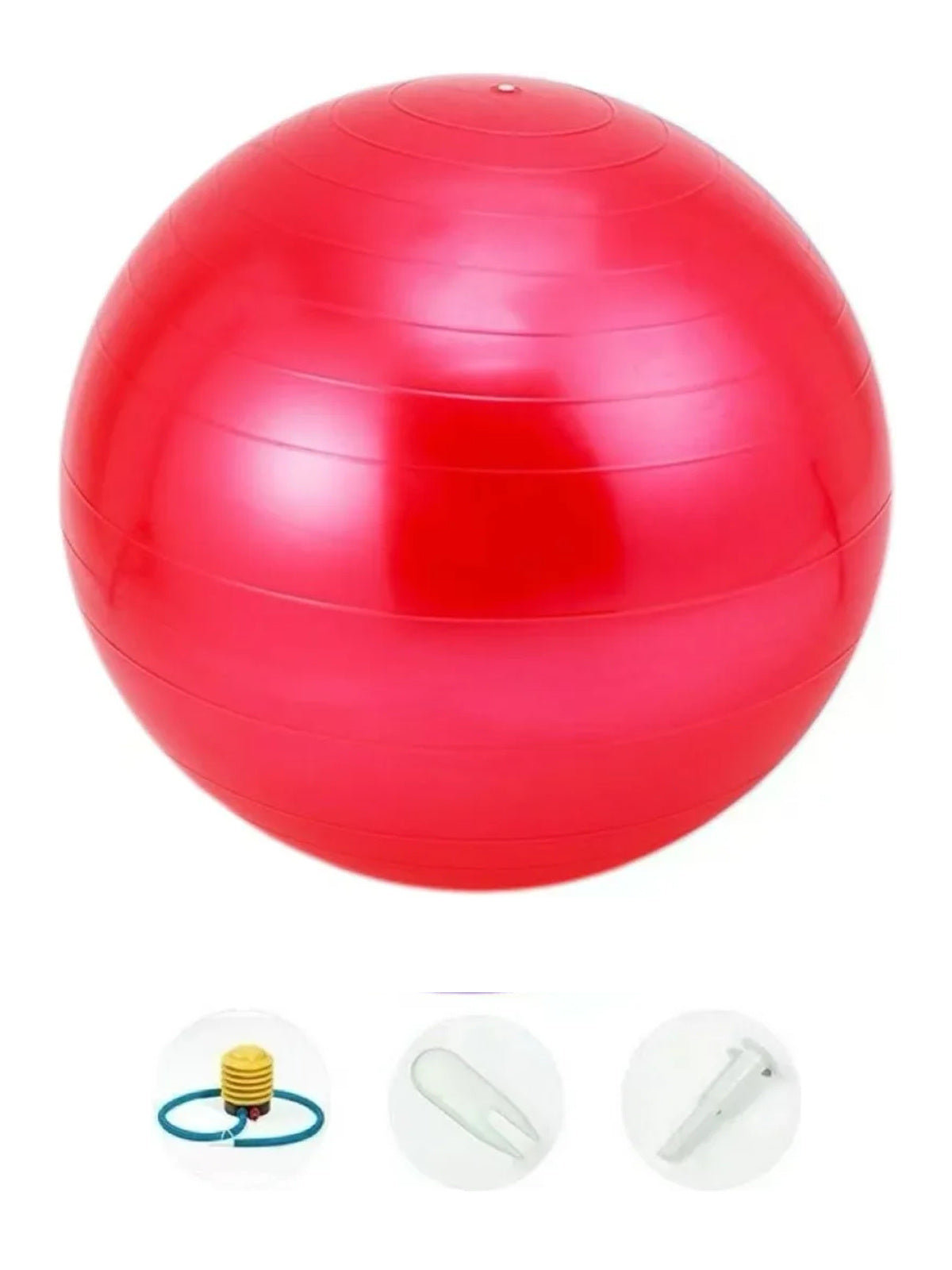 Red BelleVie BumpFlow exercise and yoga ball with included pump and accessories