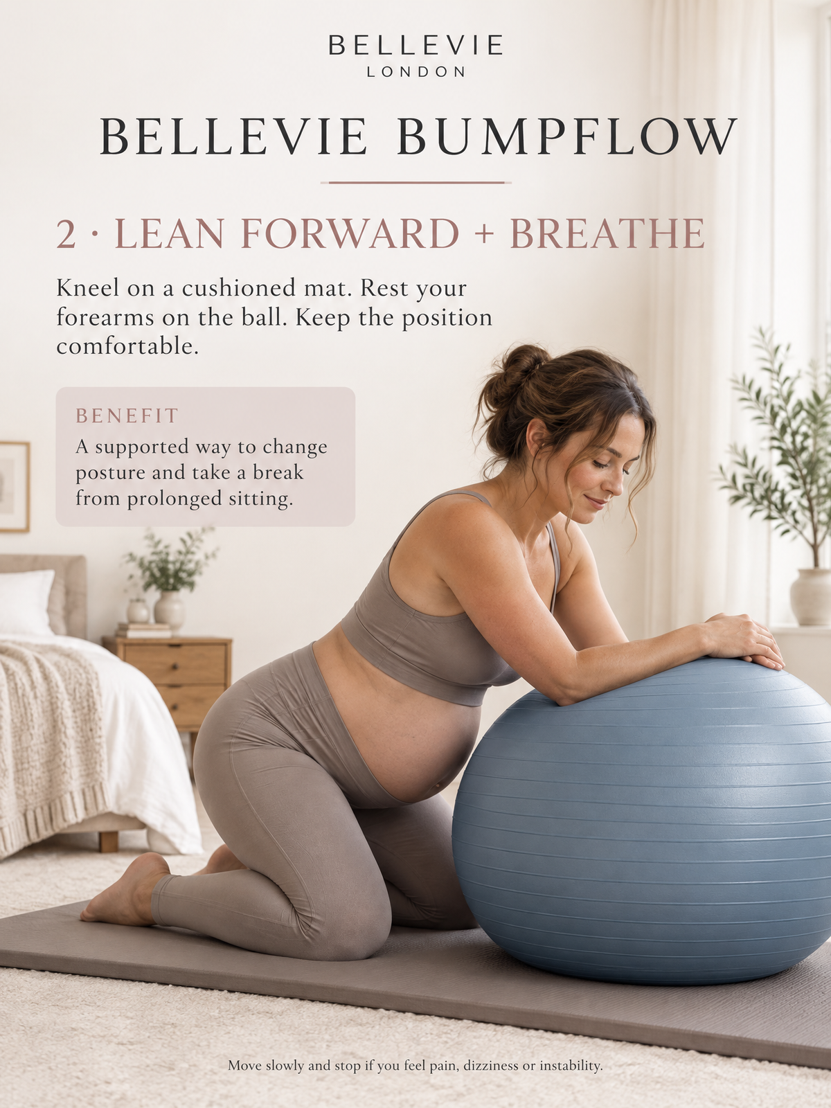 BelleVie BumpFlow™ Exercise & Yoga Ball with Pump