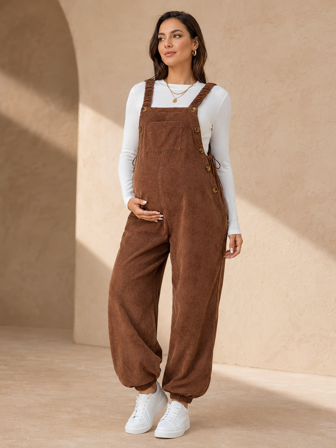 Bellevie Corduroy Everyday Bump Overalls