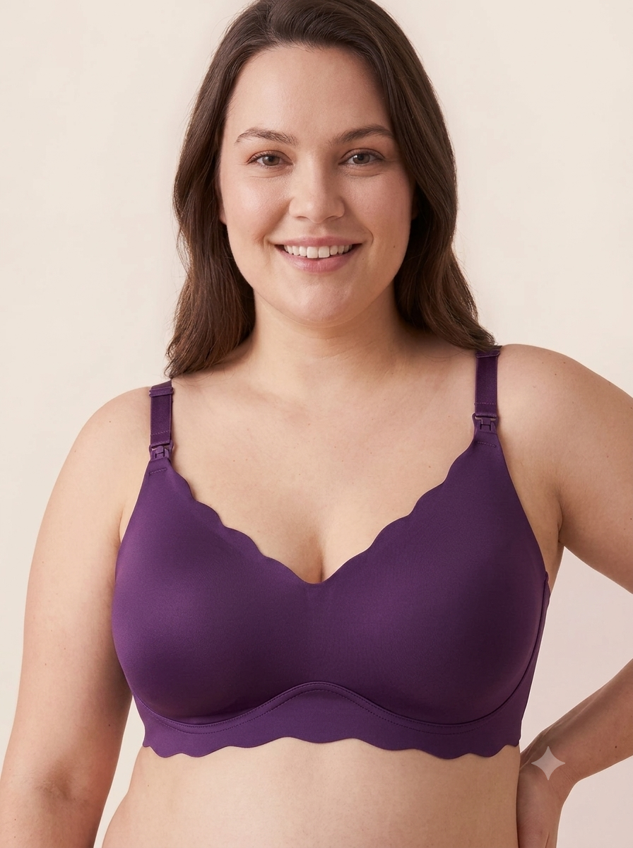 BelleVie DreamFeed seamless wireless bra in purple