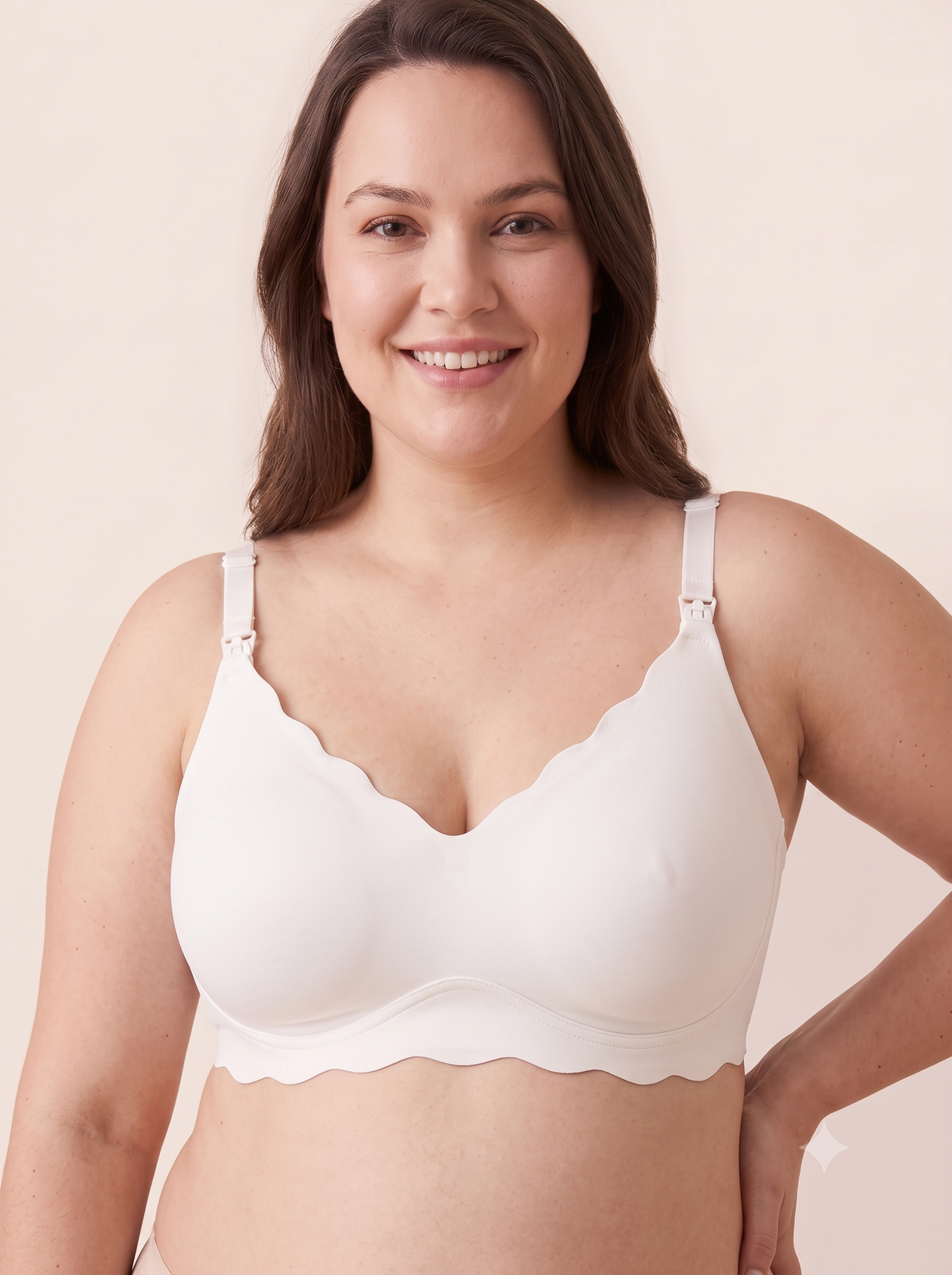 BelleVie DreamFeed seamless wireless bra in white