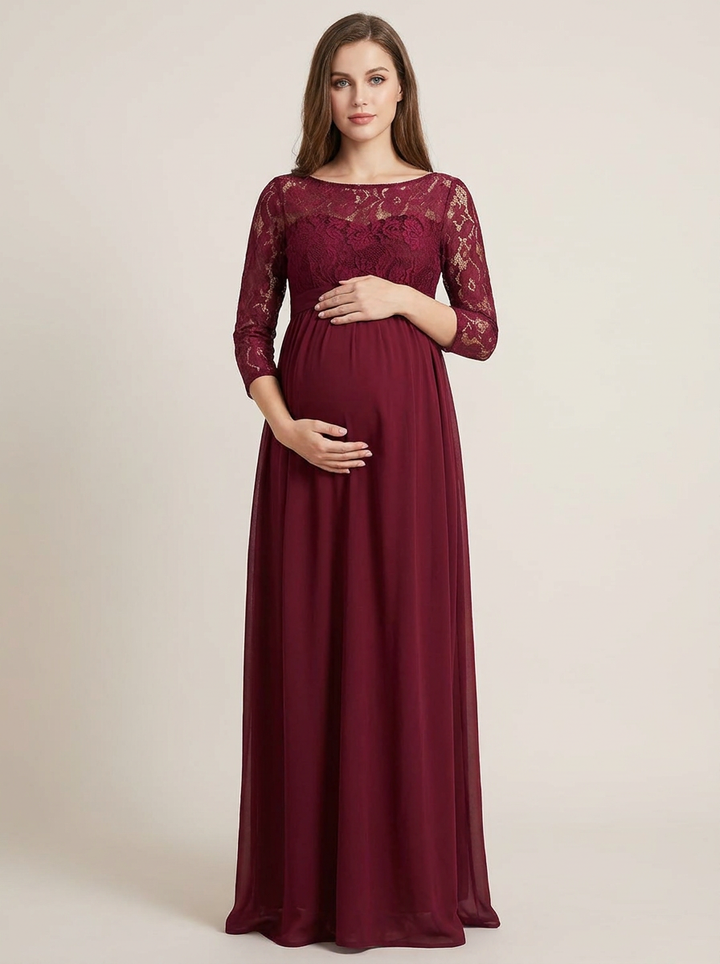 Bellevie Grace™ Lace Maternity Maxi Dress