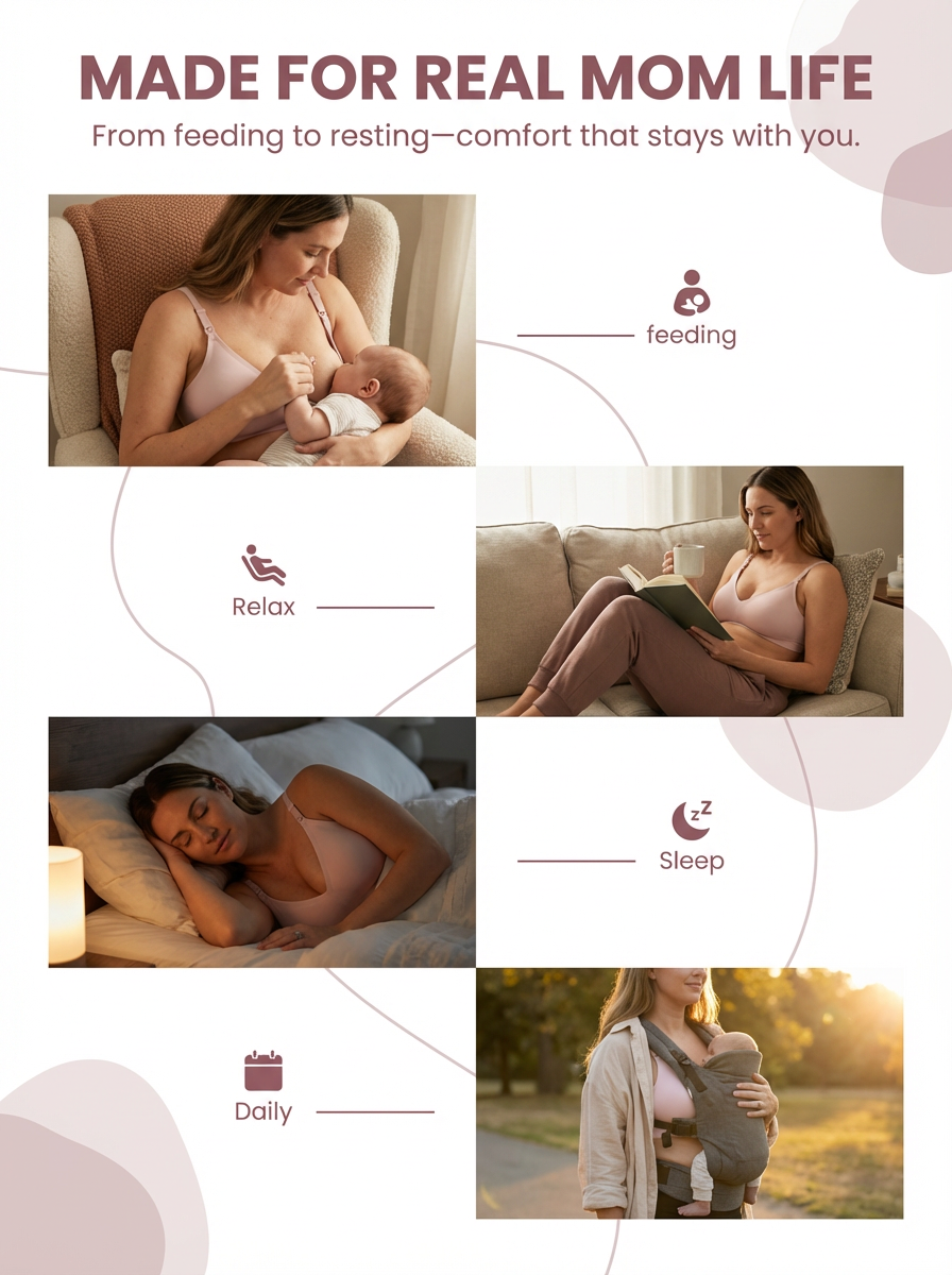 BelleVie MamaLift™ Seamless Wireless Easy-Access Bra