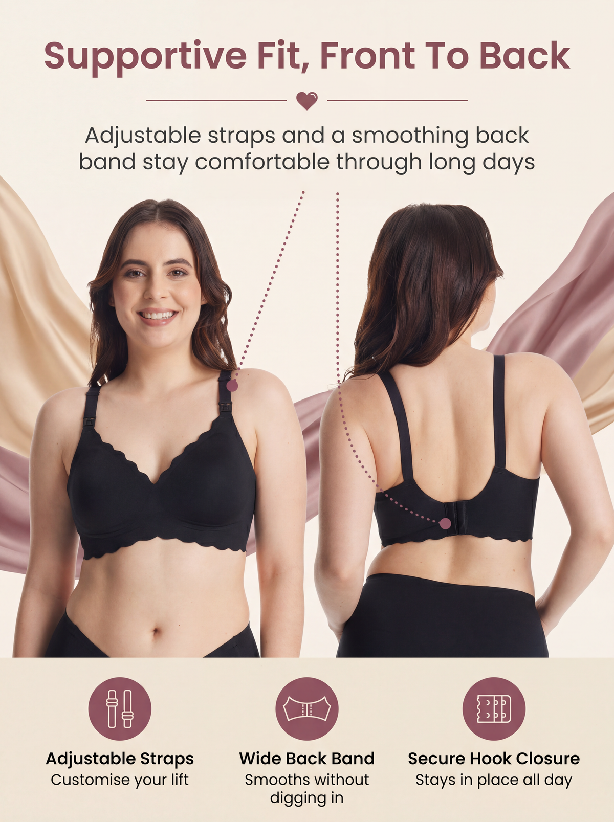 DreamFeed seamless bra with easy-access clip design, gallery view 3