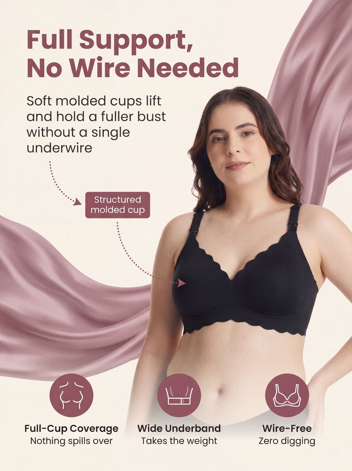 BelleVie DreamFeed™ Seamless Wireless Easy-Access Bra