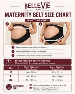 BumpEase ErgoNest support band sizing chart